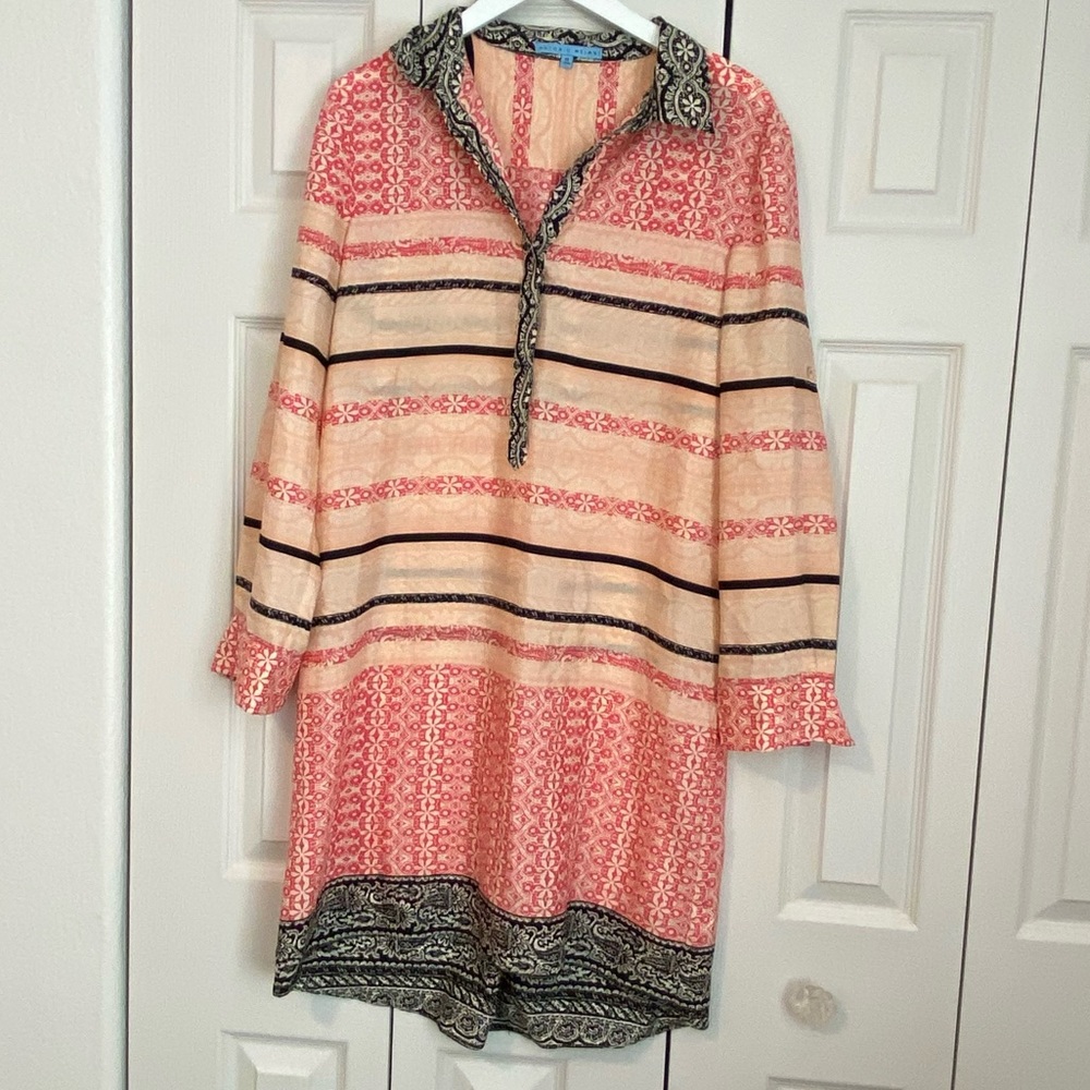 Antonio Melani Kate Dress Long/Roll Up Sleeve Knee Length Vacation summer Sz 12